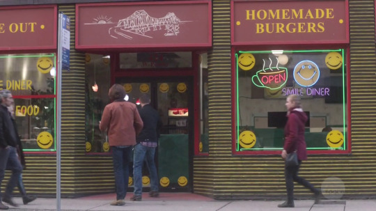 perfackles:  I was curious to know if Bangtown was a real shop in 13x08: And pausing it could see “Ramada” in the reflection so used this to go google street searching through Vancouver downtown. Turns out, it is real! (found at this location