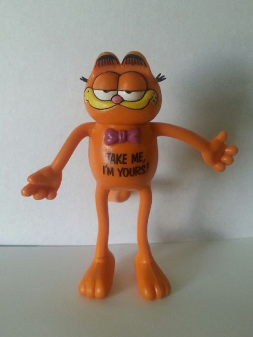 bipolarbmo:garfinds:Vintage Garfield Take Me I’m Yours! 5" Bendy Bendable Figure - Dakin@nautic