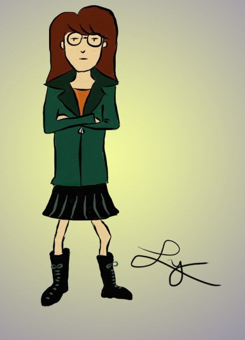 randomsketchesbypib:Sketch of the day - Daria Morgendorffer Animated characters make nice sketch sub