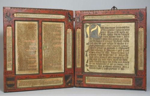 met-cloisters: Devotional Diptych with inset Manuscript Texts via The CloistersMedium: Polychromed w