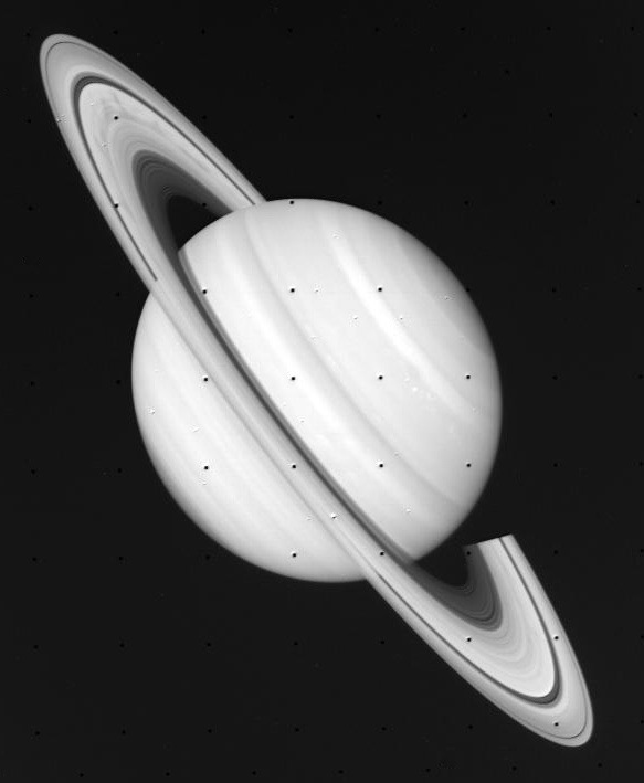 humanoidhistory:  Planet Saturn, observed by NASA’s Voyager 2 space probe on July