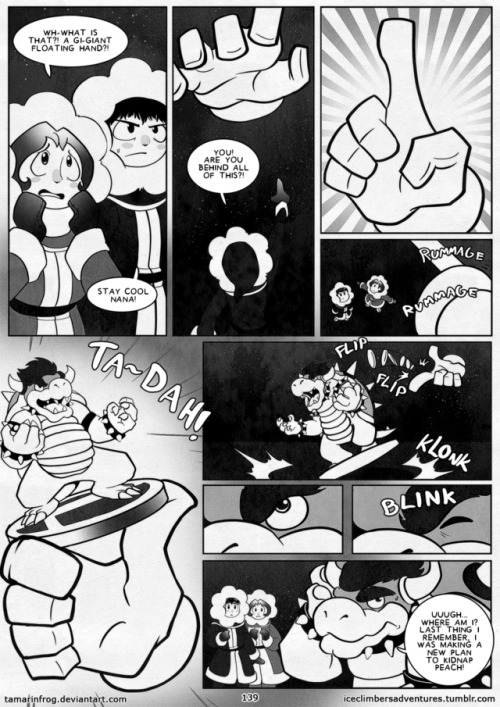 iceclimbersadventures:Ice Climbers’ SSBM Adventure comic - Page 139 (open image in new tab for full 