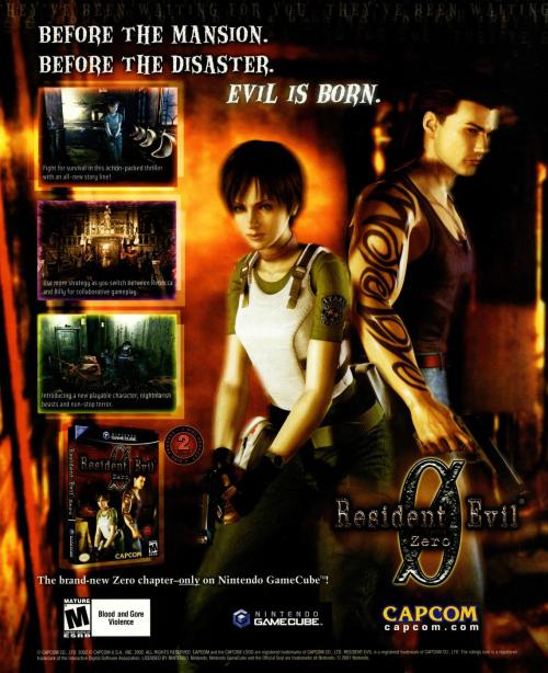 vgprintads: ‘Resident Evil Zero’[GCN] [USA] [MAGAZINE] [2002]Play, December 2002 (#12)Scanned by mar
