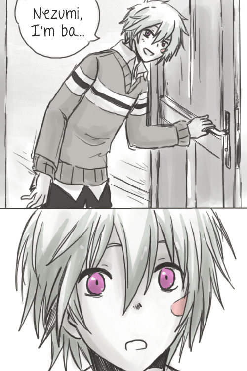 ahikuboruchi:  Drop your pants, everybody! Nezumi is wearing a uniform! &gt;o&lt;