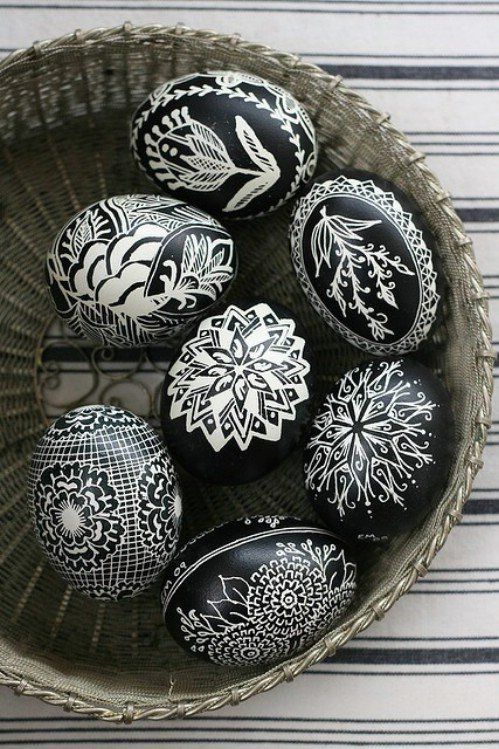 easterideas:Black and White Easter Eggswww.festivegiftideas.com/