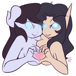 cheshirecatsmile37dump:  This looks so crappy on my end oh my goshThis monitor is just…no, I can’t art on this ;.; AnywayMy part of an art trade with Android-Kitten over on dAThe one that I started and lost the pose I had going…bahMy Madii and her
