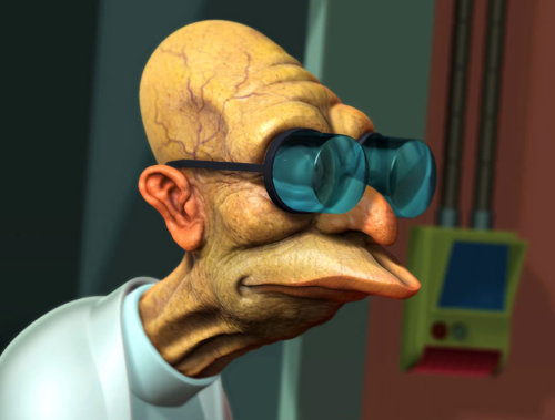 bagofb0nes:  isfuckingfun:  Futurama 3D   Zoidberg is fucking terrifying!  