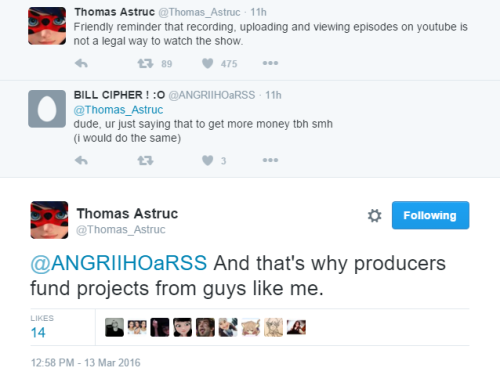 Thomas Astruc @miraculoushawkdaddy on the recording, uploading, and watching of the episodes on Yout