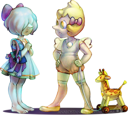 nyut:  Kid Pearls with Toy Diamonds by Analostan