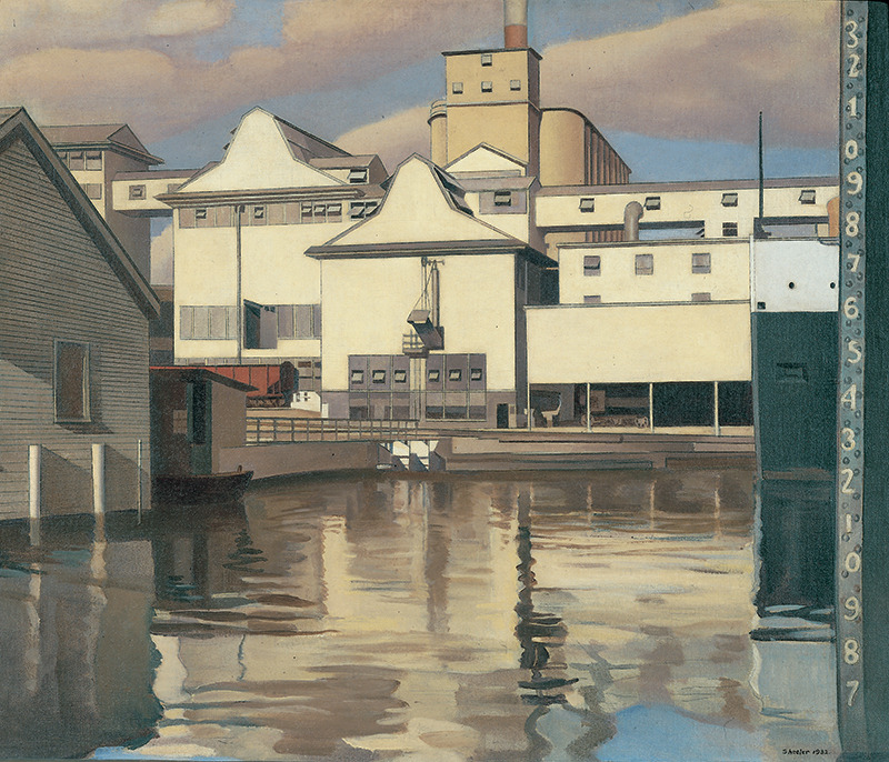 museumuesum:  Charles Sheeler River Rouge Plant, 1932 Oil on canvas, 20 × 24 1/8