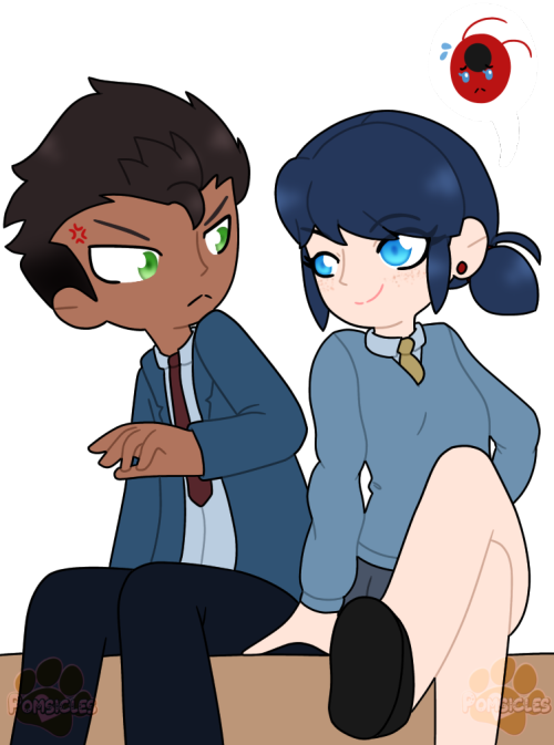 Would you LOOK at that? More Daminette art!! She’s definitely getting on his nerves here, this