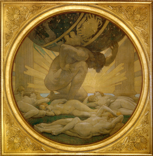 artist-sargent:Atlas and the Hesperides, 1925, John Singer SargentMedium: oil,canvas