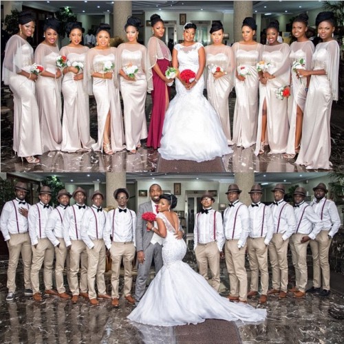 Bridal party 👌🏽! Bridesmaids dresses by @tojufoyeh...
