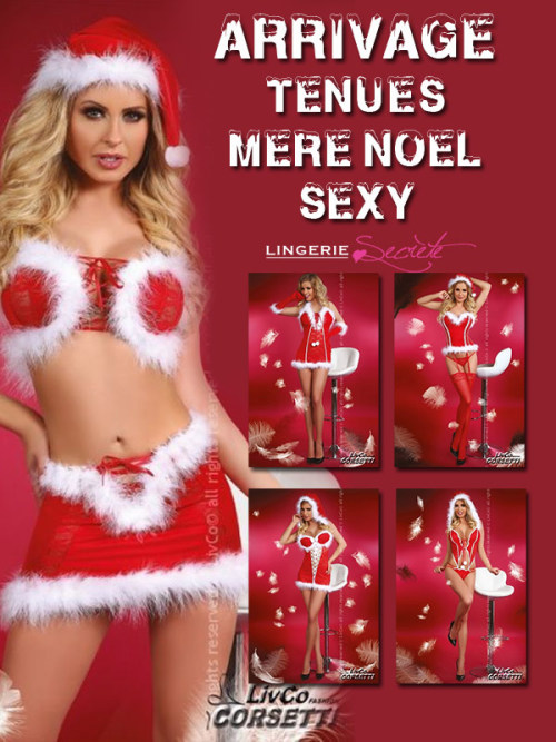 Découvrez sans plus tarder la nouvelle collection de tenues sexy de Mère Noël by Livco. Des ensemble