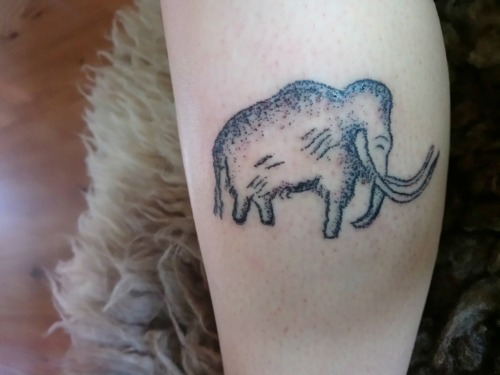 This is my mammoth tattoo for those who were curious about it in my previous  post. 