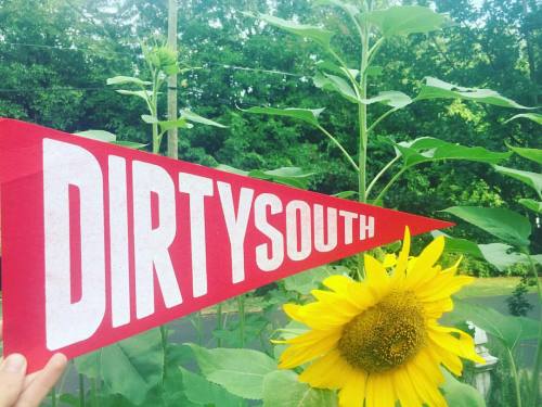 DIRTY SOUTH GROWS . . . . #dirtysouth #pennant #dirtydirty #pennantflag #wallart #southern #styleblo