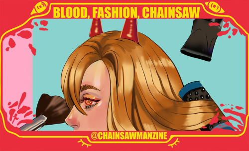 Preview of a piece I painted for a fashion fan-zine centering around the comic, Chainsaw Man. Find o