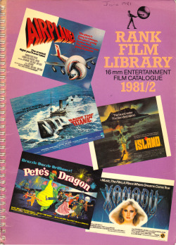 Rank Film Library 16mm Entertainment Film Catalogue 1981/2. From