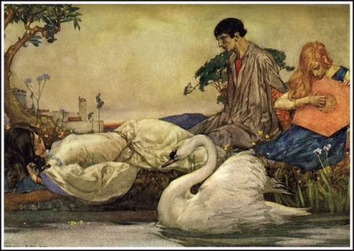From Le Morte d'Arthur (by Thomas Malory) as illustrated by artist, William Russell Flint (1880-1969