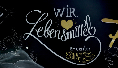 +20m chalkboard lettering & illustration for a local #edeka store - what a great project! 