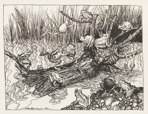 Arthur Rackham, illustration Aesop&rsquo;s Fables, 1913. Hachette, Paris. The complete book online v