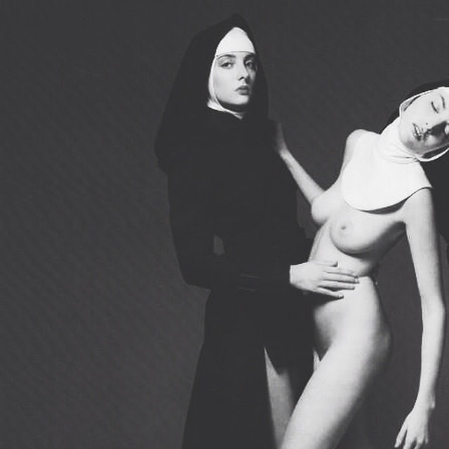 bxtchology:  Shhhhhhh🙊👀 #art #nun (at dont report just unfollow ) 