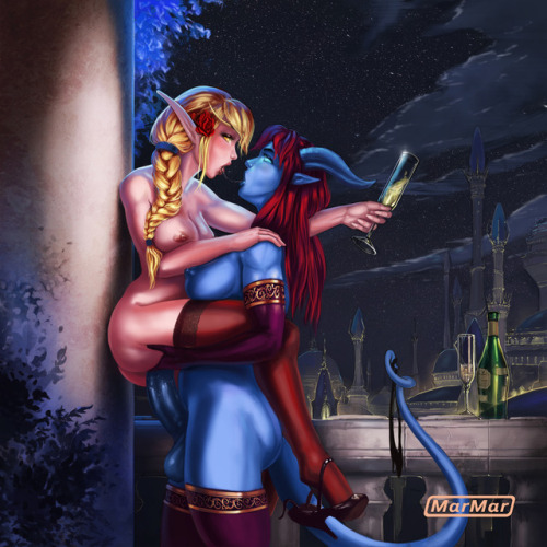 New WoW Commission finished, 2 students of the cultural exchange program celebrate together in Dalaran. Trying to find out how it feels to give this pieces of hers a chance :PDon’t forget tonight is request stream in my picarto channel, link below !