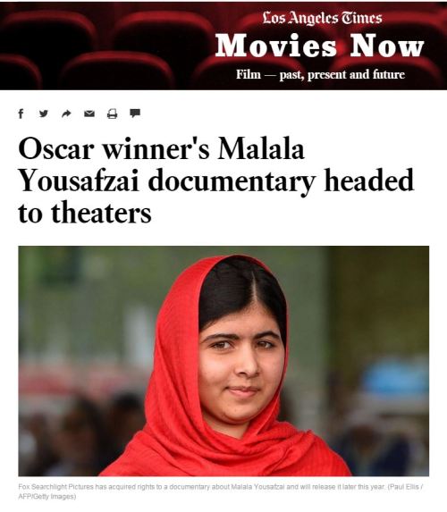 We’re so excited to be sharing the news that FOX SEARCHLIGHT have picked up the ‘He Named Me Malala’