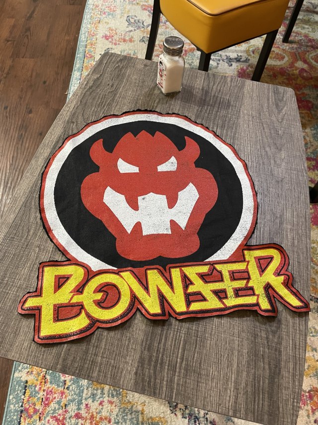 work on the DIY Bowser cosplay continues at a fever  couldn't find a patch i liked for the back of the battle vest, so 