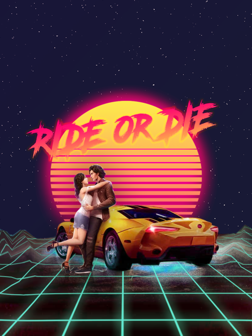 Alternate Ride Or Die Cover In Outrun Aesthetic