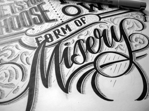 escapekit:  Hand Lettering Collection of hand-drawn lettering & typography designs made in 2013 and beginning of 2014 by Polish designer Mateusz Witczak.