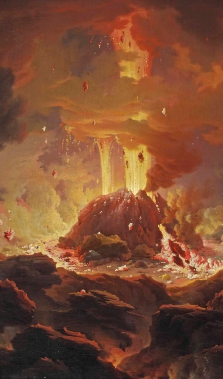 Volcanoes ️ by Volaire, Hackert, Wukty, Wright, Unknown (last). Painted between 1700-1900. Details, 