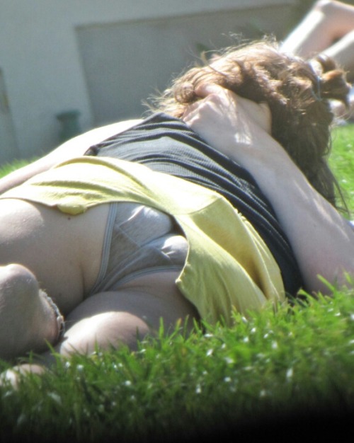  Nice grey cotton panties! He touch his girlfriend in the park, who want to? ;)