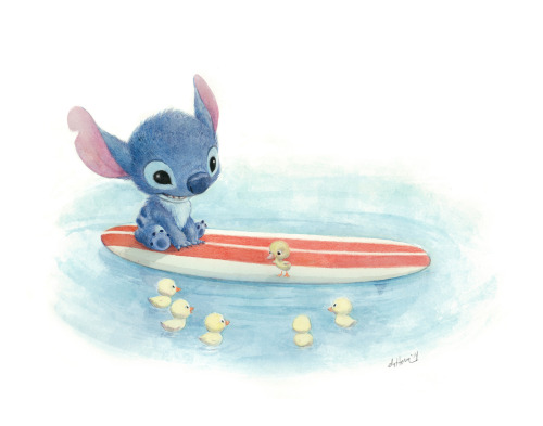 My second piece for the Wonderground Gallery at Disney, “Swimming Lessons”