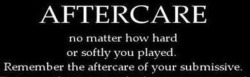 missharpersworld:  aftercare is essential 