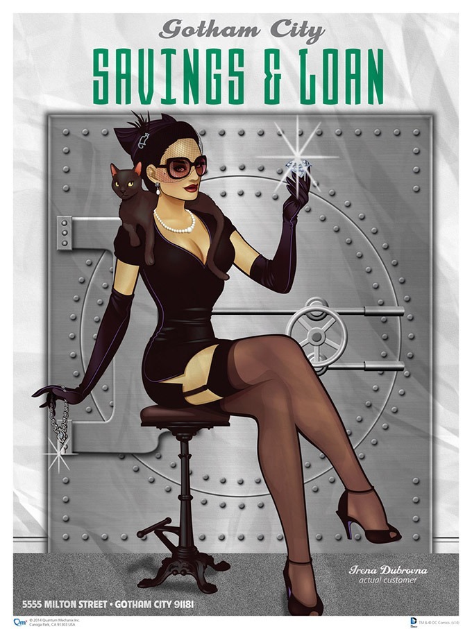 whealthee:  This is a series of DC Comics superheroines as 1940’s pinup advertisements