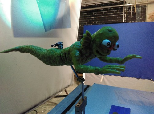And here he is, the (mer)man himself in action!I animated my first shot today (this one) which now m