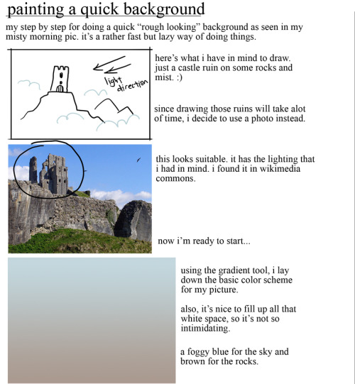 wordgotaround:  probablewizardry:  morrissarty:  helpyoudraw:  Matte Painting Tutorial  WHAT  areYOU