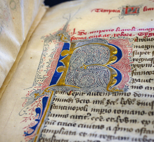 There aren’t a lot of illuminated initials in LJS 16 – an incomplete version of the Speculum H