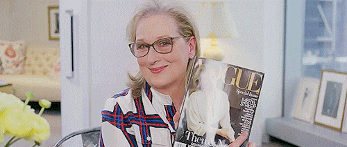 meryl-streep:Meryl Streep sees her Vogue cover [x]