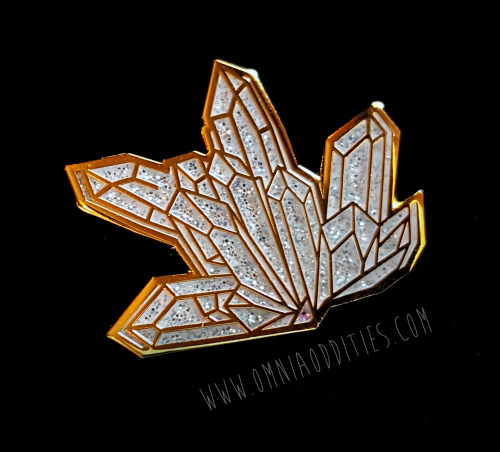 NEW glitter crystal cluster lapel pins available for preorder!www.omniaoddities.com