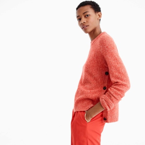 Brushed Lambswool Cropped Crewneck Sweater with ButtonsJ.Crew$79.50www.jcrew.com