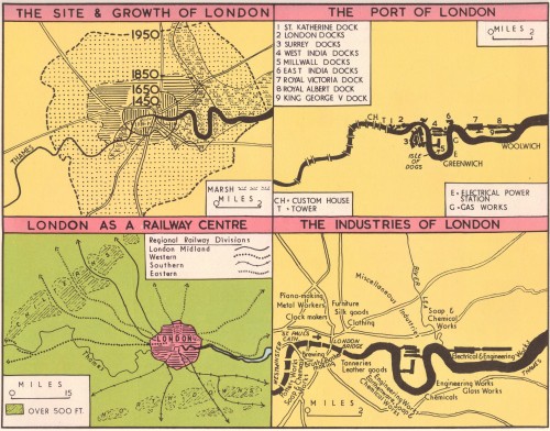 All you need to know about London, from The British Isles - Where, How And Why - published in 1960.