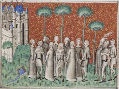 Illuminations from &ldquo;Œuvres poétiques de Guillaume de Machaut&rdquo;, 1355-60