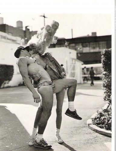 Larissa and Extra at Zoetrope Studios, Los Angeles, California 1985, photograph by Bruce Weber      