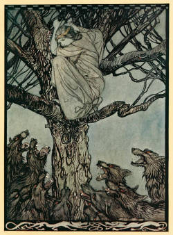 drakontomalloi:  Arthur Rackham - The Wooing