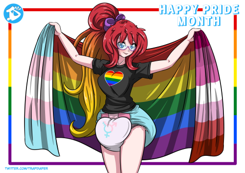 trap-diaper-arts: HAPPY PRIDE MONTH!!! Happy Pride month for all of us!I am proud to be myself, a le