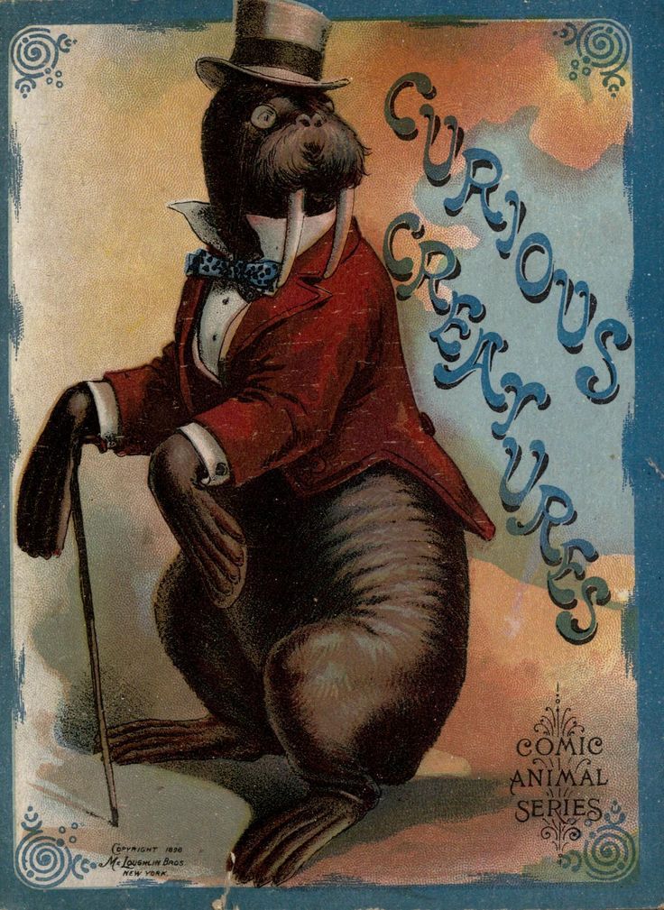 staff:  nemfrog:  Book cover. Curious creatures. 1898.  A puzzling title for William