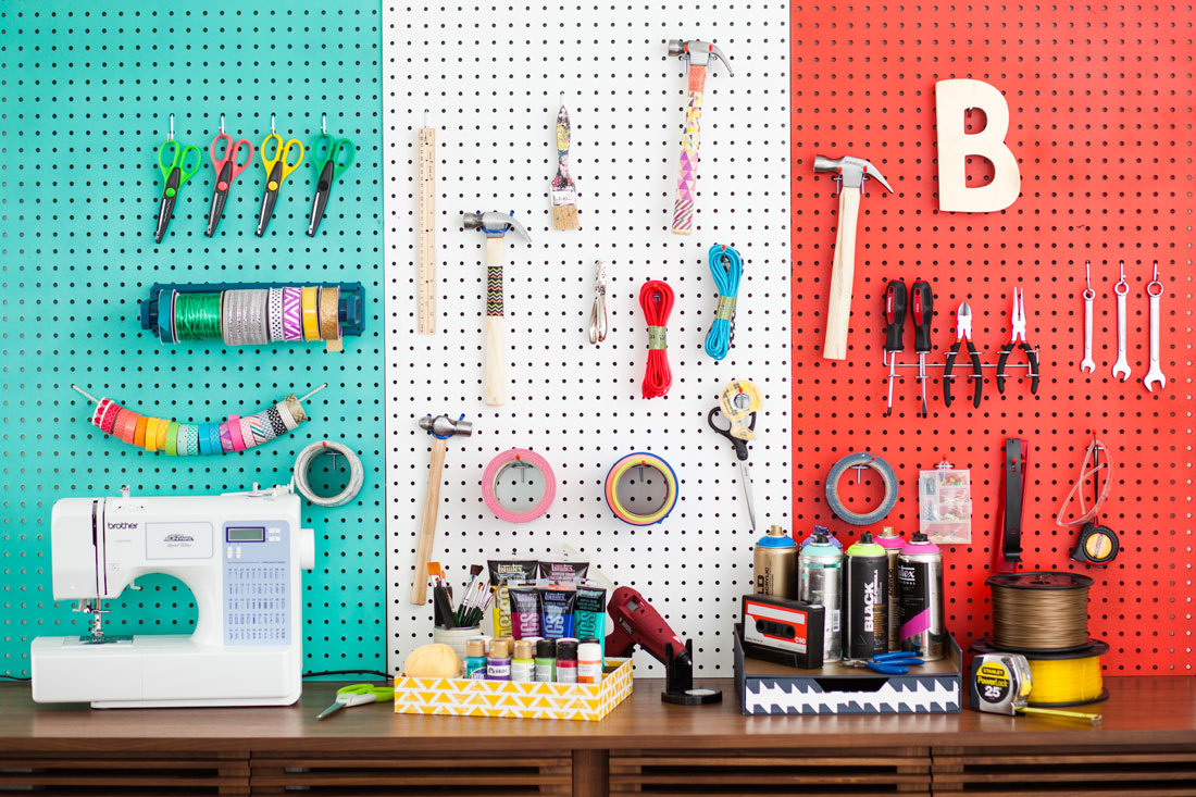 Pegboard Organisation | Brit + Co
I’ve always loved tool sheds with peg board, all organised with the shadow painted behind each tool so you know exactly where it lives! And honestly, it just makes sense to do this in your craft room - I mean, you...