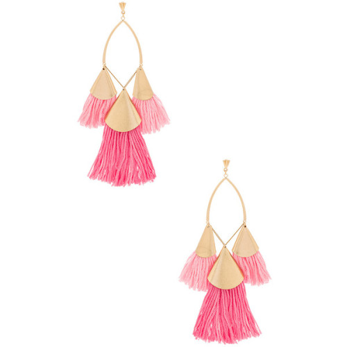 Ettika Tri Tassel Earrings ❤ liked on Polyvore (see more dangling jewelry)